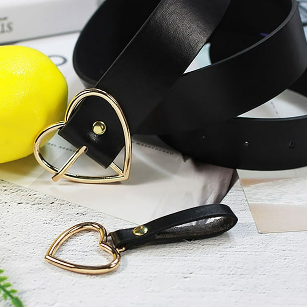 Womens Clear Transparent Jeans Belt Heart Shape Pin Buckle Waistband Waist Strap Womens Clear Transparent Jeans Belt Heart Shape Pin Buckle Waistband Waist Strap